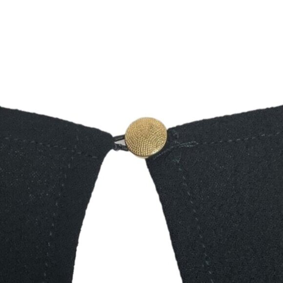 Madewell et SEZANE Colette Black Top with Gold Buttons Size XS - Picture 12 of 12